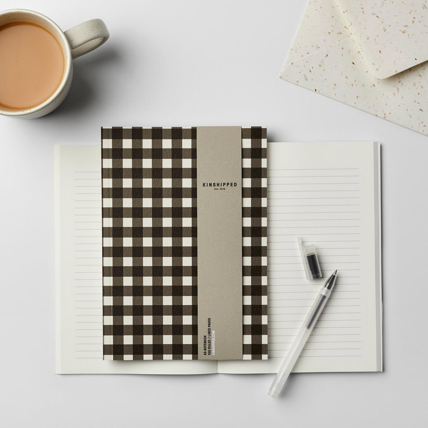 Gingham notebook