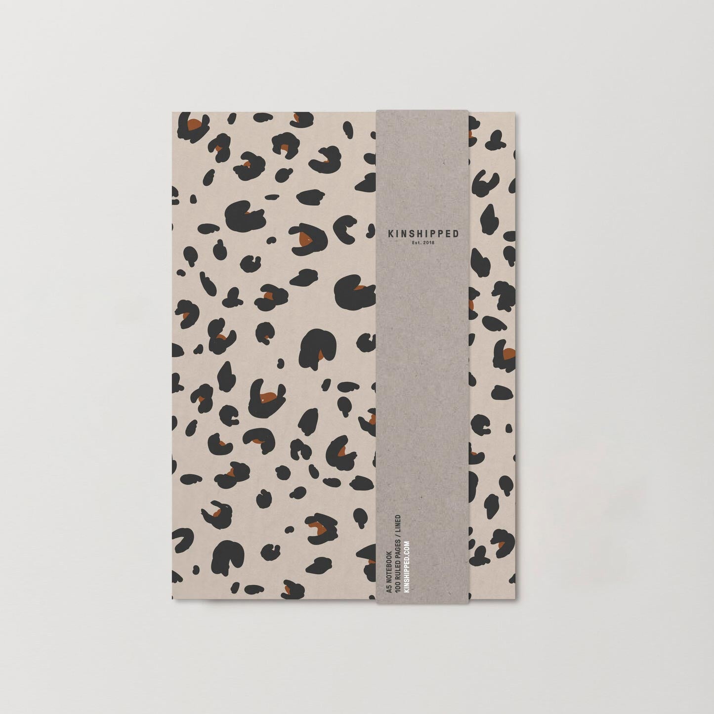Beige leopard notebook