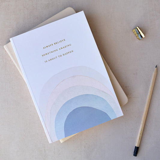 Rainbow gold foiled notebook